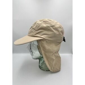 LL Bean Buzz Off Fishing Hat Neck Flap Khaki Small Medium Lightweight GORPcore